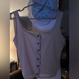 Tan button up tank